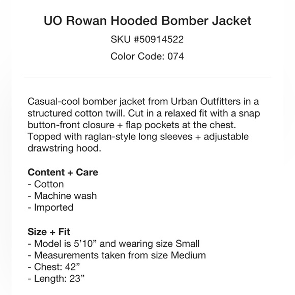 Urban Outfitters Rowan Hooded Bomber Jacket - Picture 4 of 6